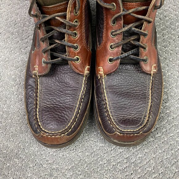 LL Bean Allagash Bison Chukka Boots Men's 9 D Brown Leather 0FCH1 OFCH1 - Picture 9 of 16